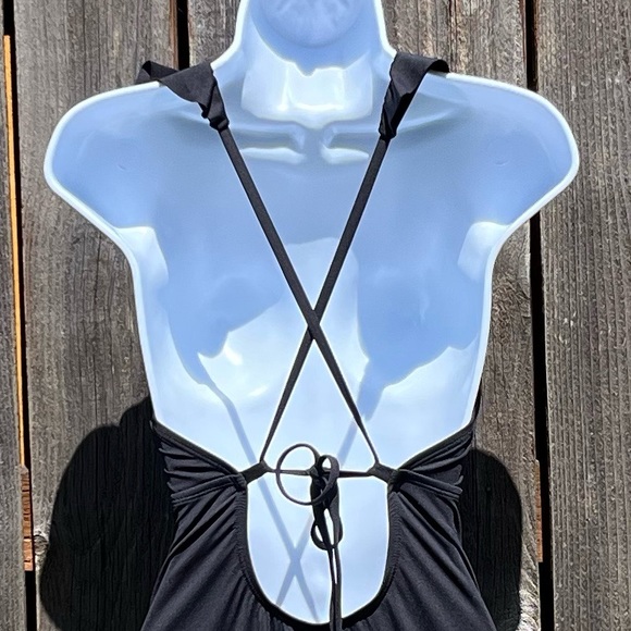 Shade & Shore black cheeky black one piece swimsuit size medium - Picture 15 of 16